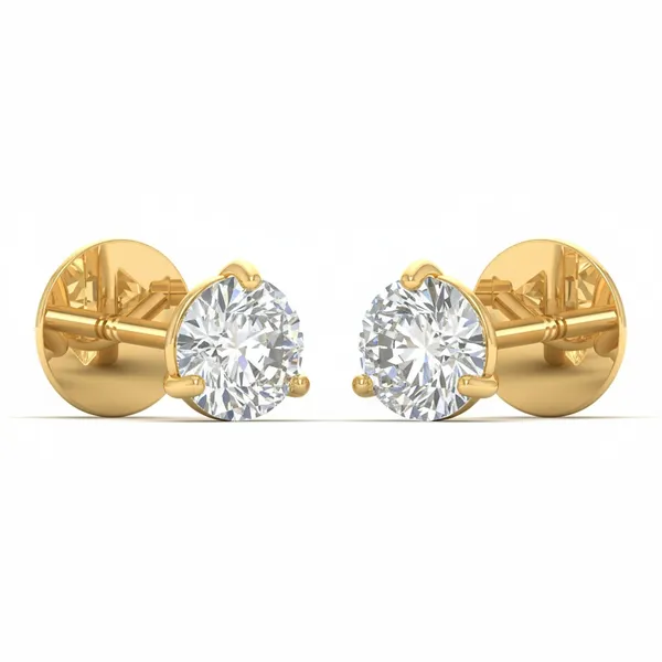 Dahlia Solo Stone Earrings - View 2