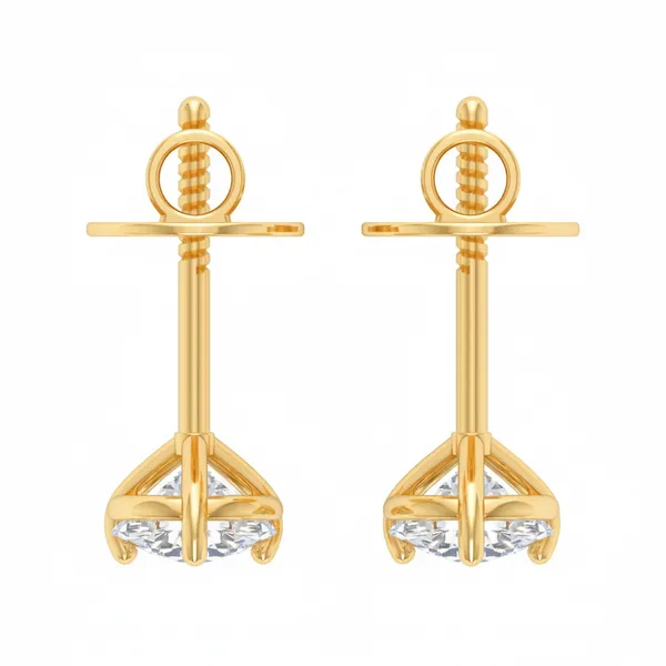 Dahlia Solo Stone Earrings - View 4