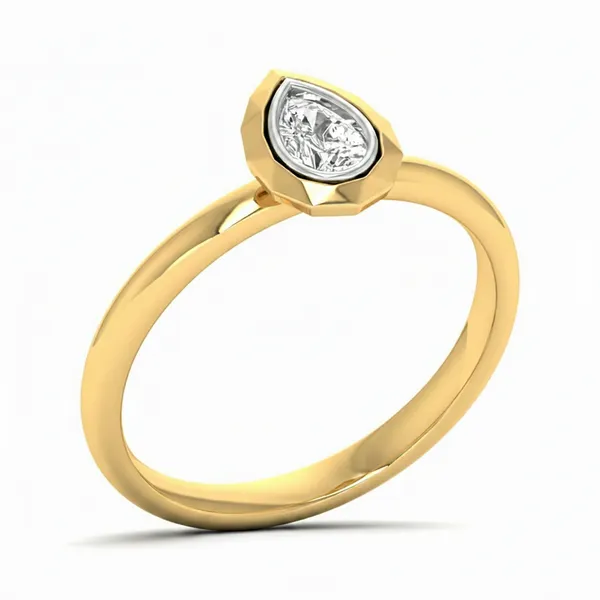 Exquisite Ribbon Diamond Ring - Laboratory-Grown Diamond Ladies Ring