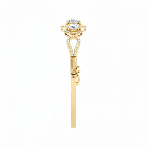 Couture Hammered Diamond Bangle - View 4