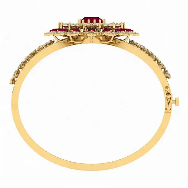 Stunning Sparkle Diamond Bangle - View 3
