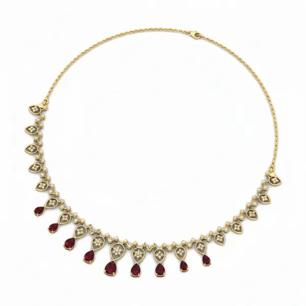 Glittering Riviera Diamond Necklace - View 3