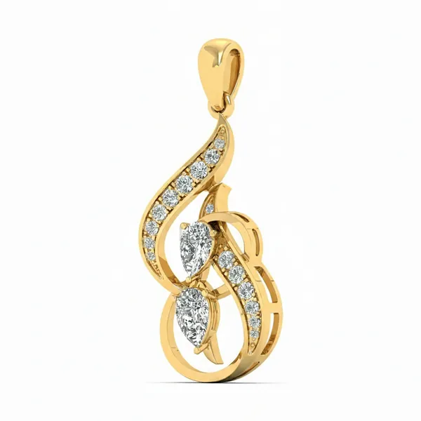 Radiance Wrapped Diamond Pendant - View 2