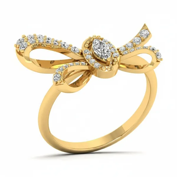 Sparkling Micropave Diamond Ring - Laboratory-Grown Diamond Ladies Ring