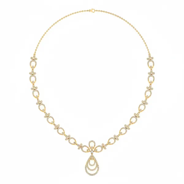 Whimsical Accent Diamond Necklace - Laboratory-Grown Diamond Necklace