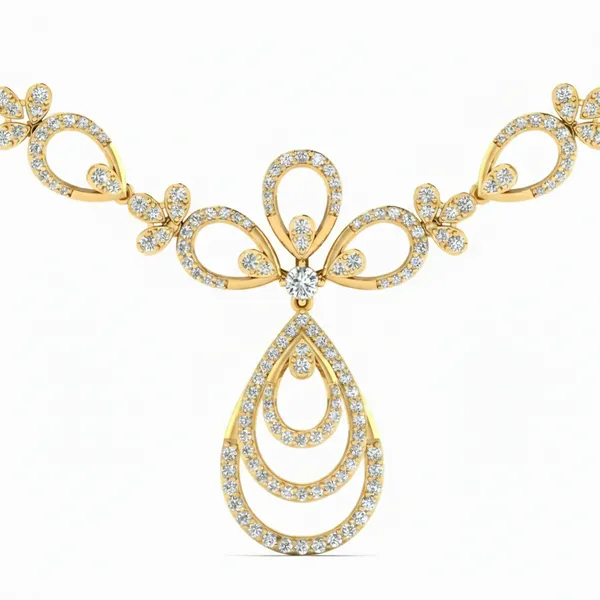 Whimsical Accent Diamond Necklace - View 4