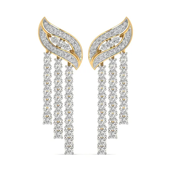 Annecy Peony Waterfall Earrings - Laboratory-Grown Diamond Earrings