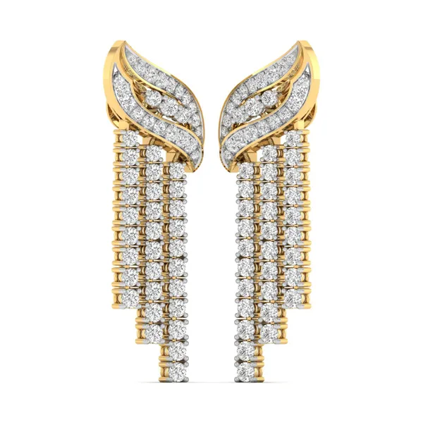 Annecy Peony Waterfall Earrings - View 2