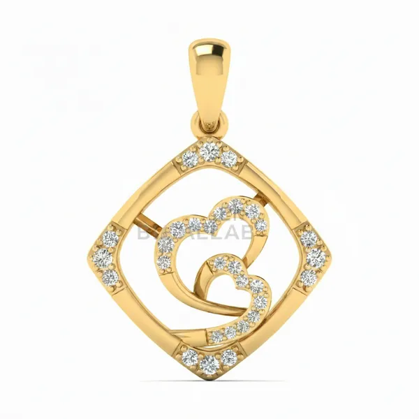 Graceful Geometric Diamond Pendant - Laboratory-Grown Diamond Pendant