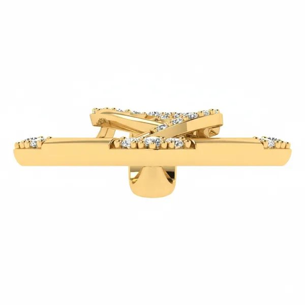 Graceful Geometric Diamond Pendant - View 4