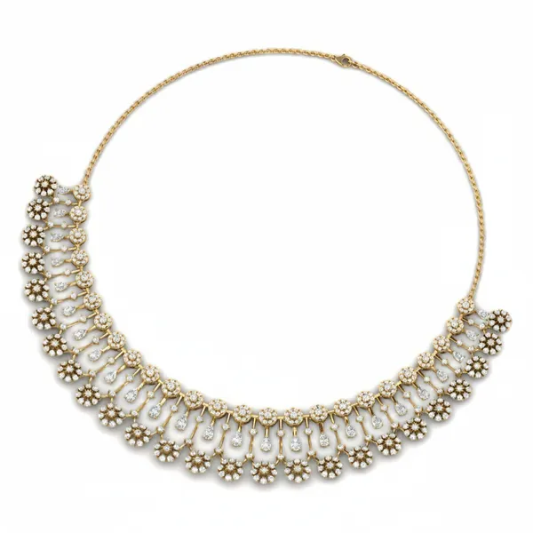 Bespoke Collar Diamond Necklace - View 3