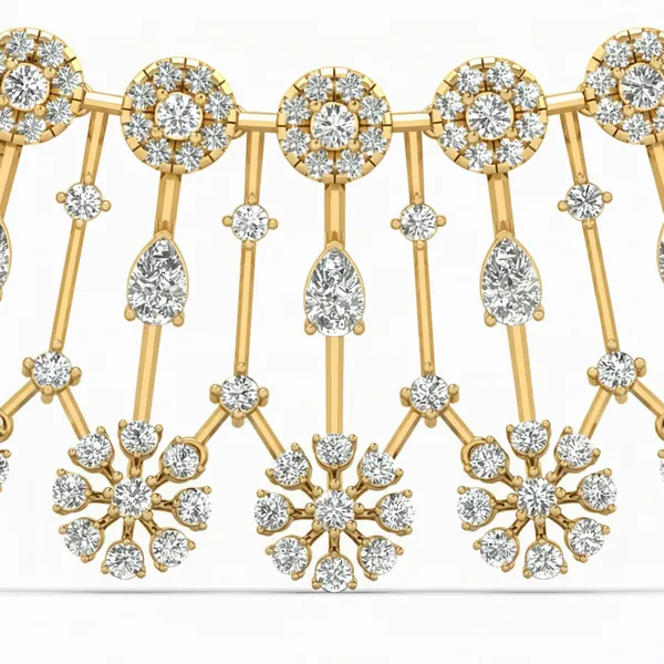 Bespoke Collar Diamond Necklace - View 4