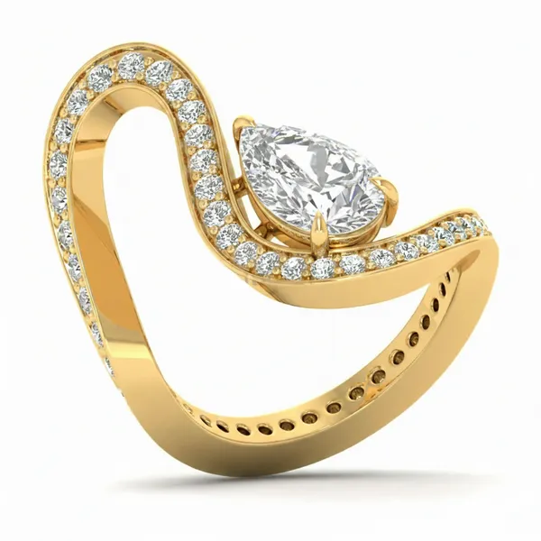 Dazzling Halo Diamond Ring - Laboratory-Grown Diamond Ladies Ring