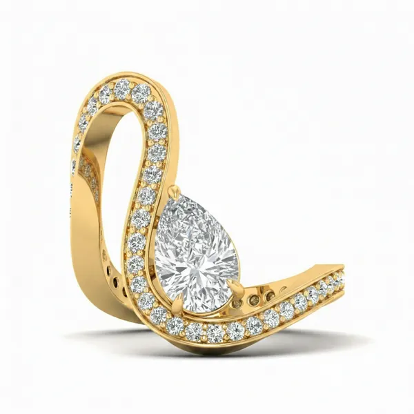 Dazzling Halo Diamond Ring - View 2