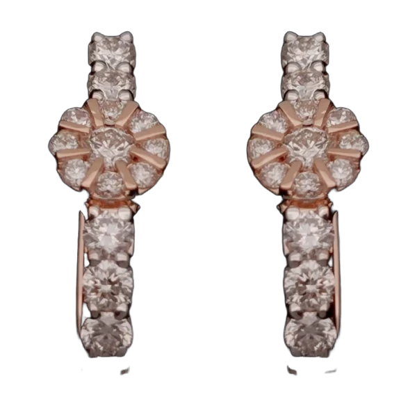 Luminous Meadow Diamond Bali Earrings - Laboratory-Grown Diamond Bali Earrings