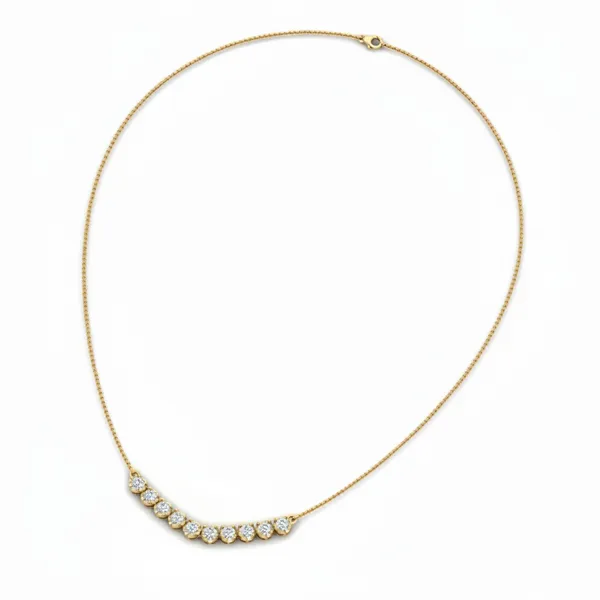 Bespoke Layered Diamond Necklace - View 3