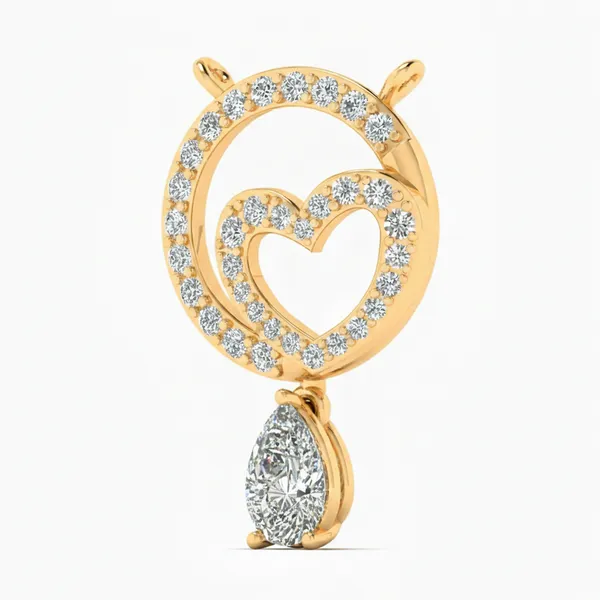 Shimmering Geometric Diamond Pendant - View 2