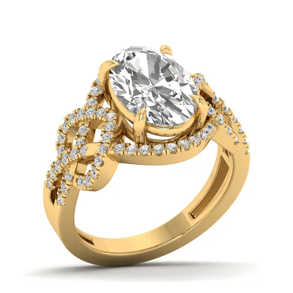 Brilliant Floral Diamond Ring - Laboratory-Grown Diamond Ladies Ring