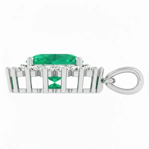Artisan Teardrop Diamond Pendant - View 3