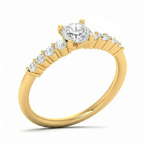 Statuesque Swirl Diamond Ring - Laboratory-Grown Diamond Ladies Ring