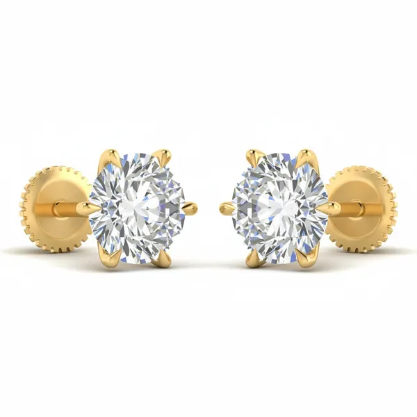 Liora Filigree Solitaire Studs - View 2