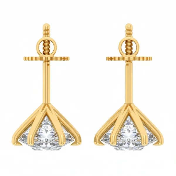 Liora Filigree Solitaire Studs - View 4