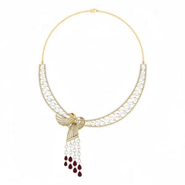 Luminous Graduated Diamond Necklace - Laboratory-Grown Diamond Necklace