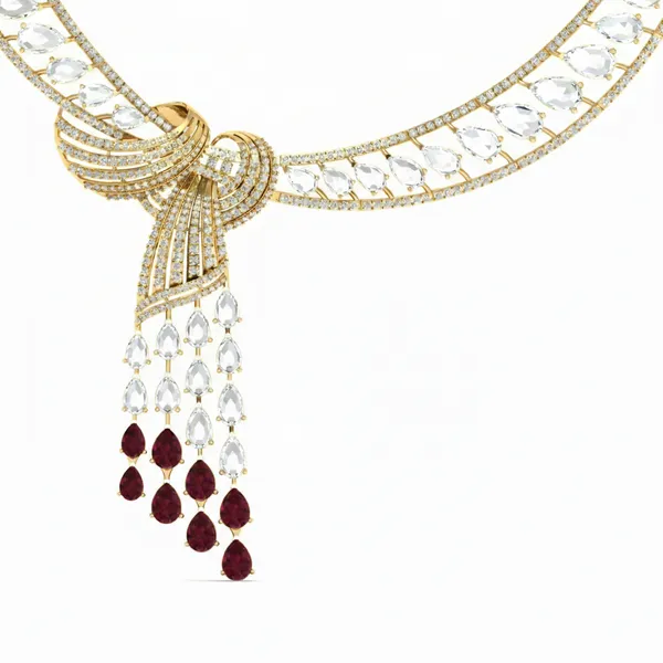 Luminous Graduated Diamond Necklace - View 4