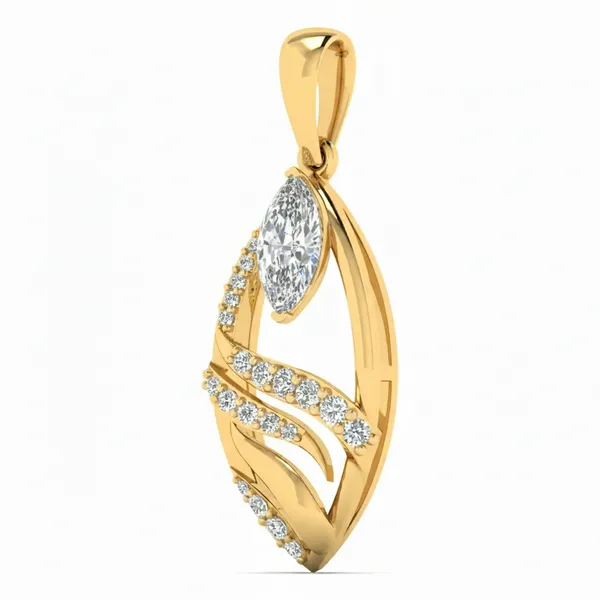 Luminous Drop Diamond Pendant - View 2