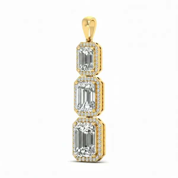 Classic Floating Diamond Pendant - View 2