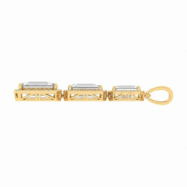 Classic Floating Diamond Pendant - View 3