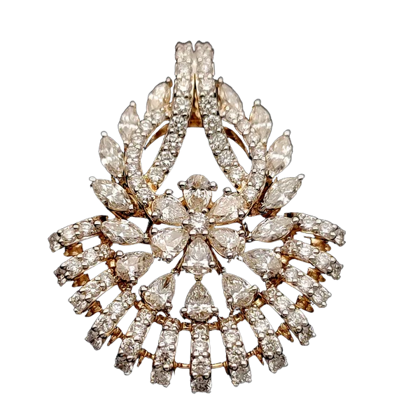 Elegant Halo Diamond Pendant - View 2