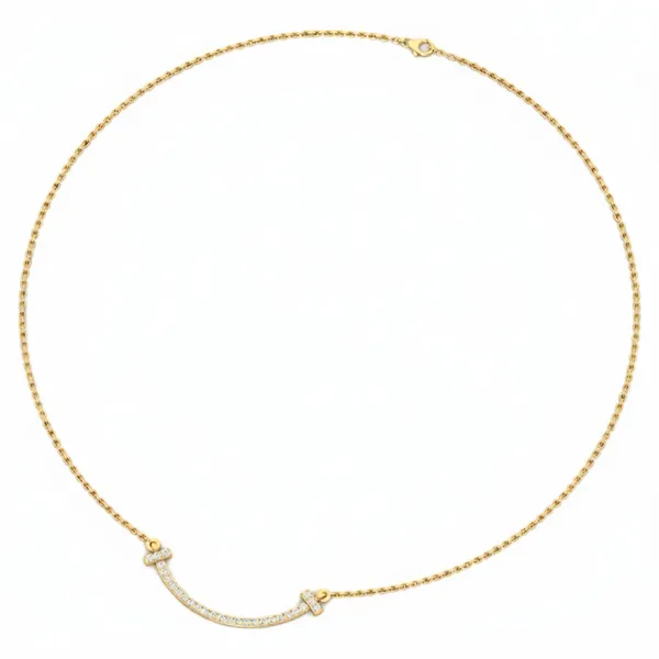 Harmonious Geometric Diamond Necklace - View 3