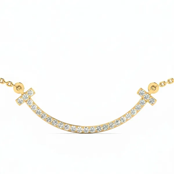 Harmonious Geometric Diamond Necklace - View 4