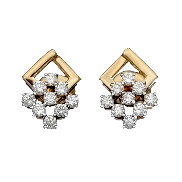 Luminous Halo Diamond Earrings - View 2