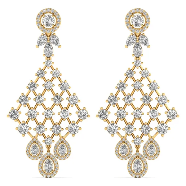Julienne Filigree Grand Cascade Earrings - Laboratory-Grown Diamond Earrings
