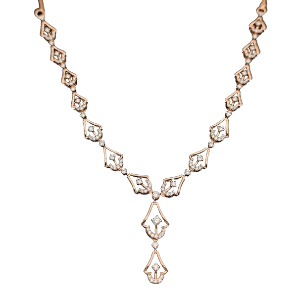 Serene Petal Diamond Necklace - Laboratory-Grown Diamond Necklace
