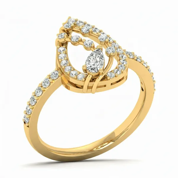 Captivating Filigree Diamond Ring - Laboratory-Grown Diamond Ladies Ring
