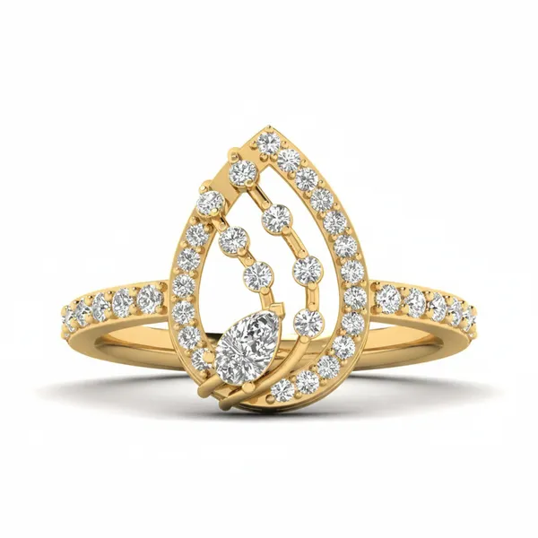 Captivating Filigree Diamond Ring - View 2