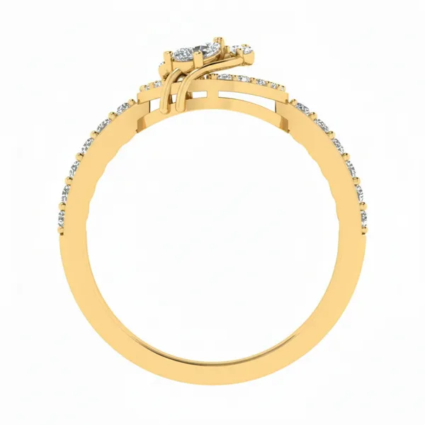 Captivating Filigree Diamond Ring - View 3