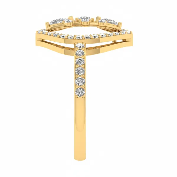Captivating Filigree Diamond Ring - View 4