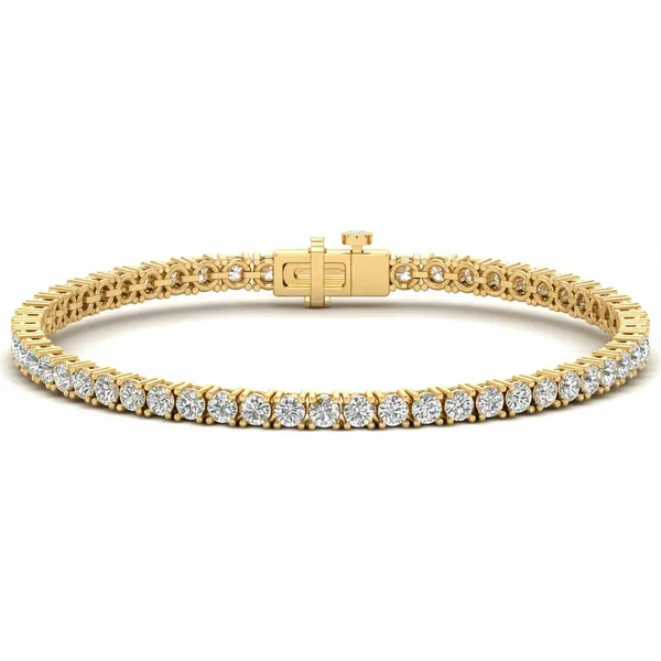 Sparkling Box-Chain Diamond Bracelet - Laboratory-Grown Diamond Ladies Bracelet