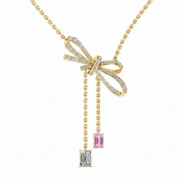 Dazzling Statement Diamond Necklace - View 4