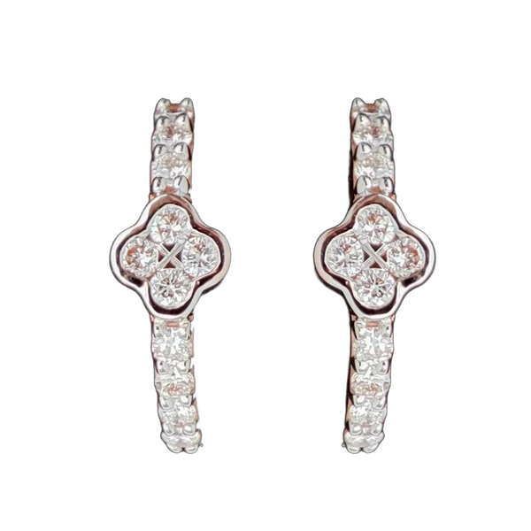 Opulent Meadow Diamond Bali Earrings - View 2