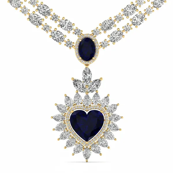 Glittering Twilight Diamond Necklace - View 4