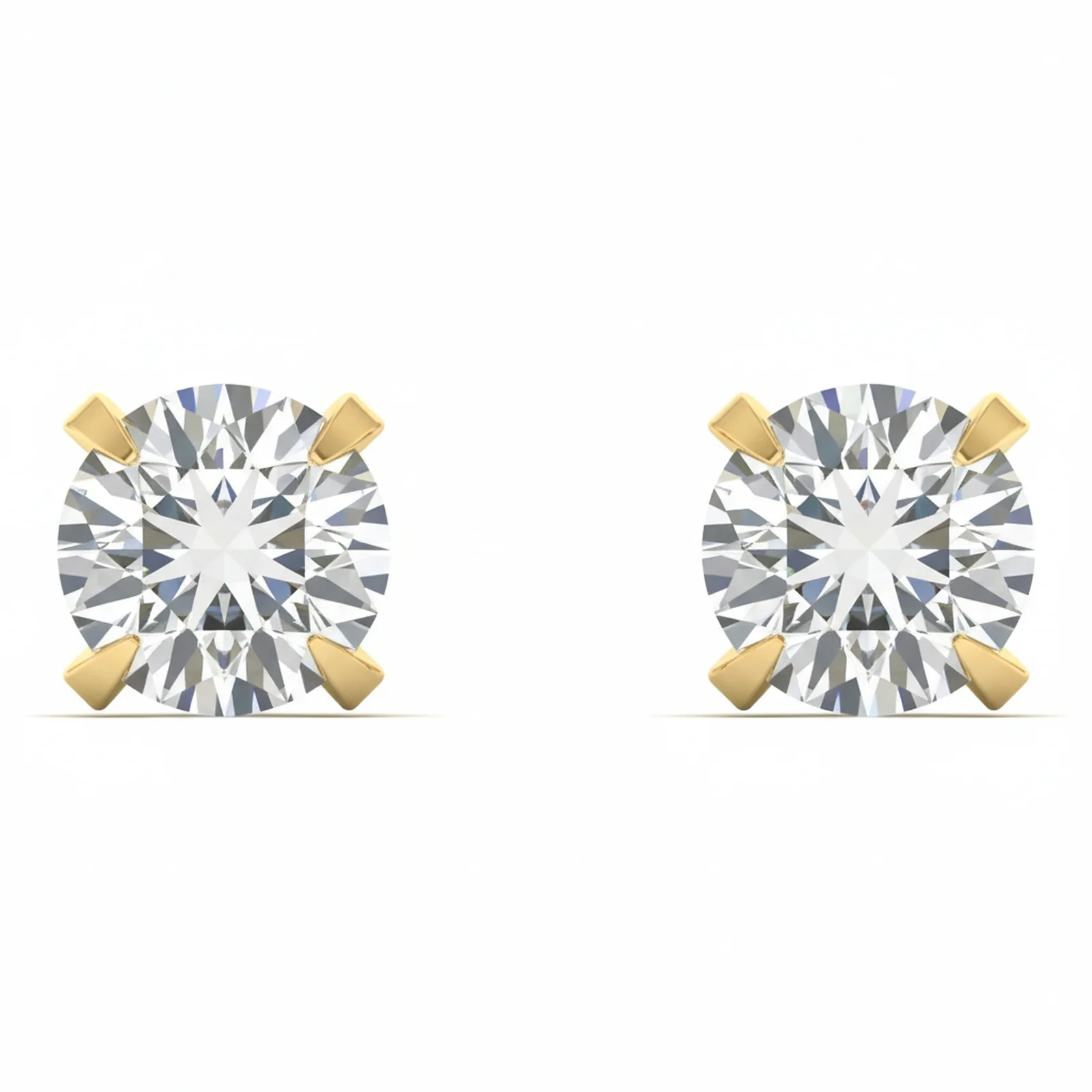 Harmonie Lattice Diamond Studs - Laboratory-Grown Diamond Earrings