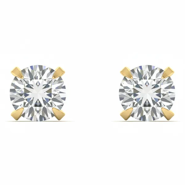 Harmonie Lattice Diamond Studs - Laboratory-Grown Diamond Earrings