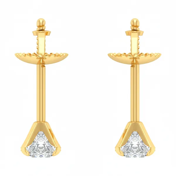 Harmonie Lattice Diamond Studs - View 4