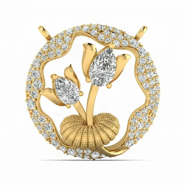 Ornate Infinity Diamond Pendant - Laboratory-Grown Diamond Pendant