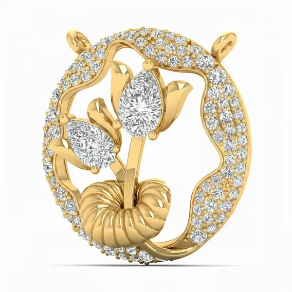 Ornate Infinity Diamond Pendant - View 2